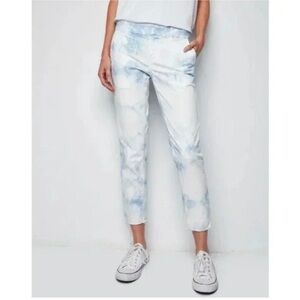 NWOT Nili Lotan East Hampton Pant Light Blue Tie Dye Casual Designer Women’s 2